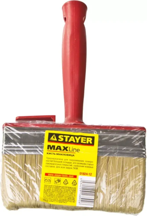 Макловица STAYER "MASTER" UNIVERSAL, светлая щетина, пластмассовый корпус, 3х12см 01824-12 купить в Челябинске