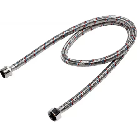 Подводка гибкая ЗУБР для воды, оплетка из нержавеющей стали, г/ш 1/2&quot; - 1м 51005-G/S-100 купить в Челябинске
