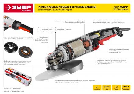 Машина углошлифовальная УШМ-115-800 М3 серия МАСТЕР купить в Челябинске