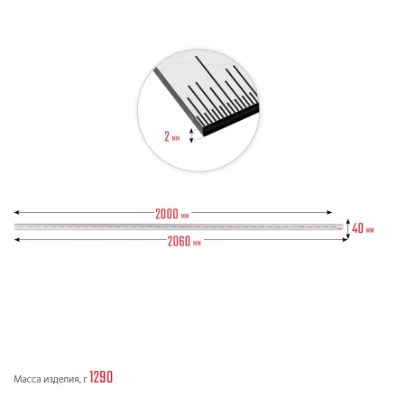 ЗУБР Про-200, длина 2,0 м, усиленная нержавеющая линейка, Профессионал (34280-200) купить в Челябинске