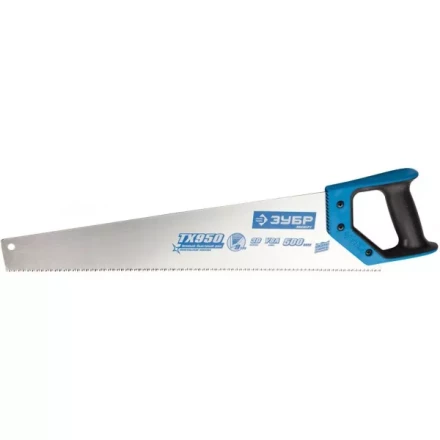 Ножовка по дереву (пила) ЗУБР ЛЕВША-9 400 мм, 9 TPI, мелкий 3D зуб, точный рез вдоль и поперек волокон всех видов материалов, 2K рукоятка 15233-40 купить в Челябинске