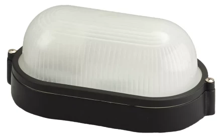 Светильник уличный СВЕТОЗАР влагозащищенный, овал, цвет черный, 60Вт SV-57201-B купить в Челябинске