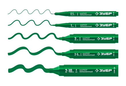 ЗУБР МП-100 зеленый, 1 мм перманентный маркер (06320-4) купить в Челябинске