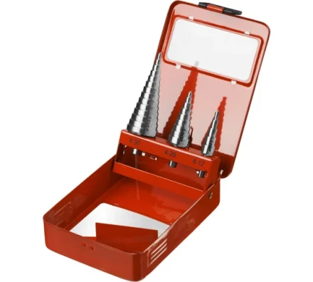 ЗУБР 4-30 мм, 3 шт, сталь Р4М2, набор ступенчатых сверл (29665-4-30-H3) купить в Челябинске