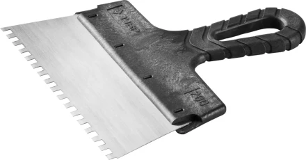 Шпатель ЗУБР &quot;СТАНДАРТ&quot; фасадный, стальное полотно, 200мм, зуб 6х6 10053-20 купить в Челябинске