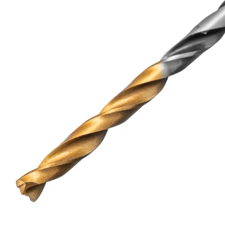 Сверло спиральное по металлу Denzel 3 x 61мм, Р6М5, Golden Tip, многогранная заточка, 2шт., 718268 купить в Челябинске