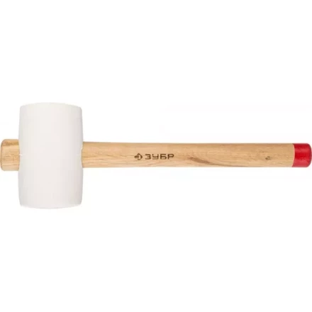 Киянка ЗУБР &quot;МАСТЕР&quot; резиновая белая, с деревянной рукояткой, 0,34кг 20511-340_z01 купить в Челябинске