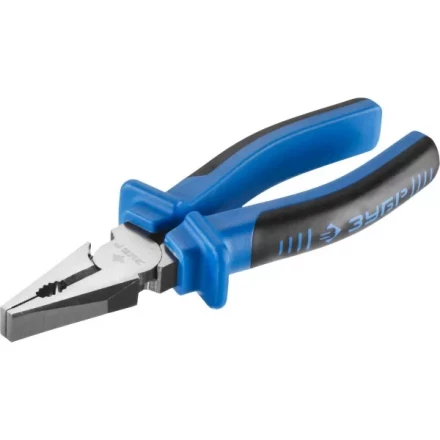 Плоскогубцы комбинированные ЗУБР эксцентриковое расположение шарнира, особостойкое спец. покрытие Н12Х1 (никель/хром), двухком рукоятки, 200мм 2201-1-20_z01 купить в Челябинске