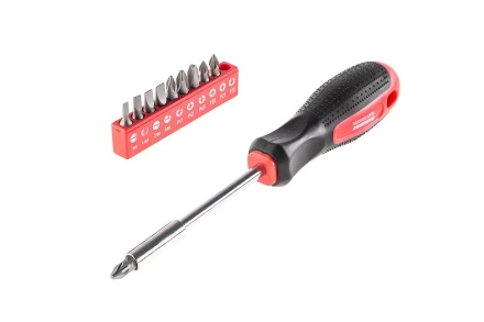 Отвертка HAMMER 601-036 с набором бит 11 предметов купить в Челябинске