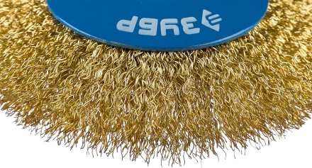 ЗУБР "ПРОФЕССИОНАЛ". Щетка коническая для УШМ, витая латунированная стальная проволока 0,3мм, 125ммхМ14 35267-125_z02 купить в Челябинске