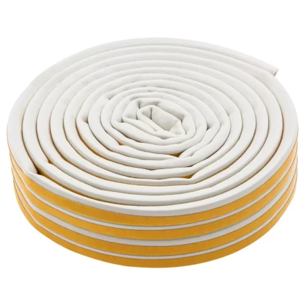 Уплотнитель резиновый, 12 м, профиль &quot;D&quot;, белый Сибртех 88909 купить в Челябинске