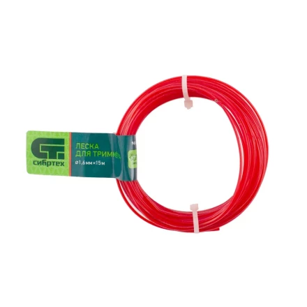Леска для триммера звезда, 1.6 мм х 15 м, Россия Сибртех 961695 купить в Челябинске