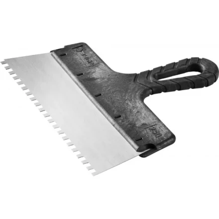 Шпатель ЗУБР &quot;СТАНДАРТ&quot; фасадный, стальное полотно, 250мм, зуб 6х6 10053-25 купить в Челябинске