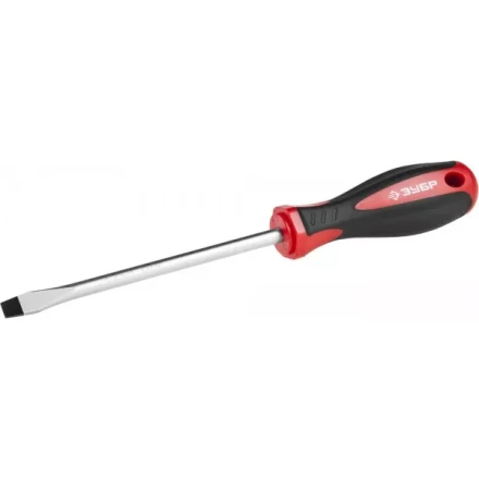 Отвертка ЗУБР &quot;МАСТЕР&quot;, Cr-v, эргономичная двухкомпонентная рукоятка, SL8,0x150мм 25061-8.0-150_z03 купить в Челябинске