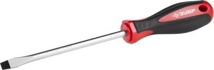 Отвертка ЗУБР &quot;МАСТЕР&quot;, Cr-v, эргономичная двухкомпонентная рукоятка, SL8,0x150мм 25061-8.0-150_z03 купить в Челябинске