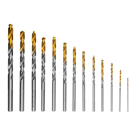 Набор сверл по металлу Denzel 723002, 1,5-6,5мм, Р6М5-TiN, Golden Tip, 13 шт купить в Челябинске