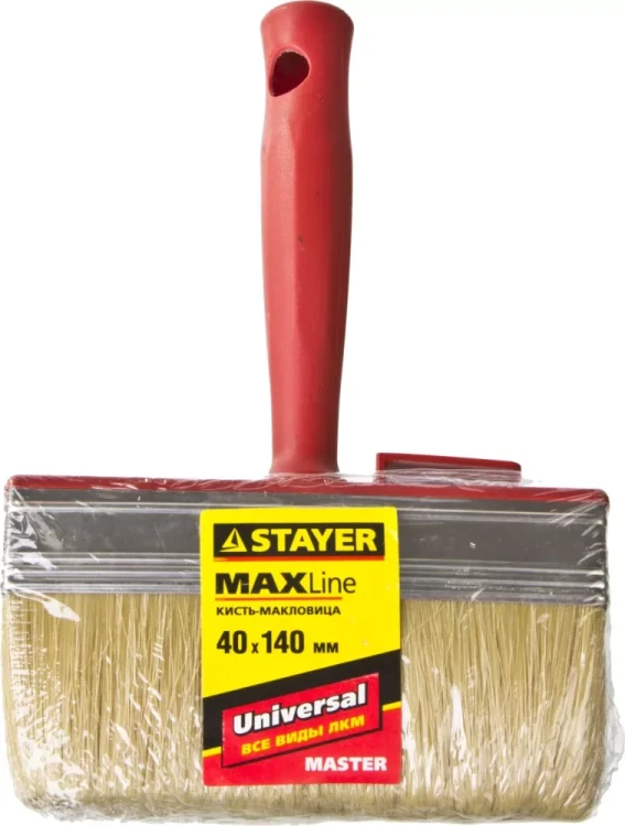 Макловица STAYER "MASTER" UNIVERSAL, светлая щетина, пластмассовый корпус, 4х14см 01824-14 купить в Челябинске