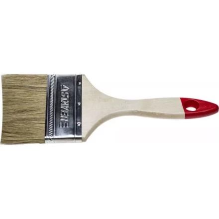 Кисть плоская STAYER &quot;UNIVERSAL-STANDARD&quot;, светлая натуральная щетина, деревянная ручка, 75мм 0101-075 купить в Челябинске