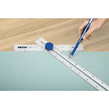 ЗУБР Т-угольник алюминиевый с подвижной направляющей, Профессионал (34389) купить в Челябинске