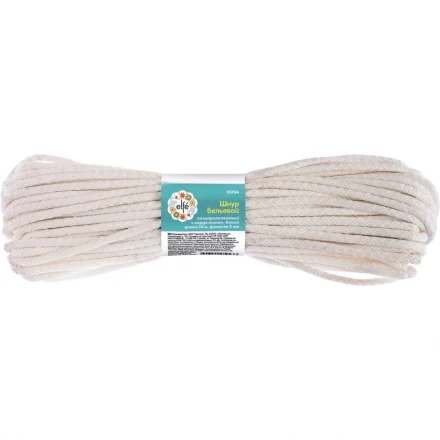 Шнур бельевой полипропиленовый с сердечником  D-5 мм L-25 м цветнойELFE 93714 купить в Челябинске