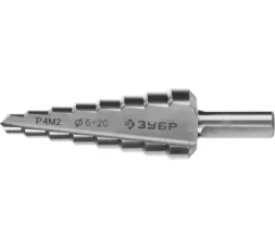 ЗУБР 6-20 мм, 8 ступеней, сталь Р4М2, ступенчатое сверло (29665-6-20-8)