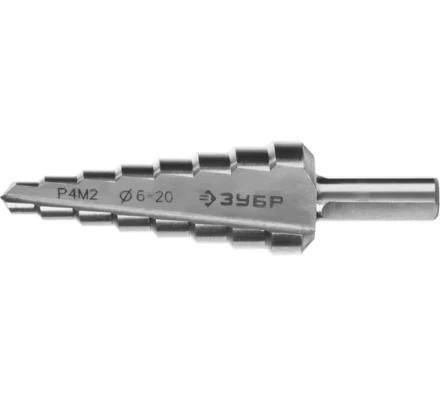 ЗУБР 6-20 мм, 8 ступеней, сталь Р4М2, ступенчатое сверло (29665-6-20-8) купить в Челябинске