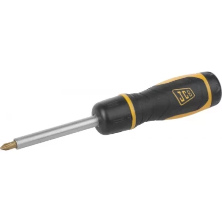 Набор JCB: Отвертка реверсивная, с битами из хромомолибденовой стали, 7 предм.: SL 5, 6мм; PH№ 1, 2; PZ№ 1, 2 JSD025 купить в Челябинске