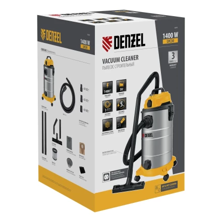 Пылесос строительный LVC30 Denzel 28293 купить в Челябинске
