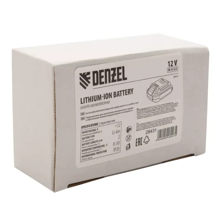 Батарея аккумуляторная Denzel IB-12-2.0, Li-Ion, 12 В, 2.0 А/ч 28431 купить в Челябинске