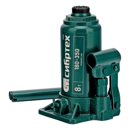 Домкрат гидравлический бутылочный Сибртех 50805, 8 т, 180-350 мм купить в Челябинске