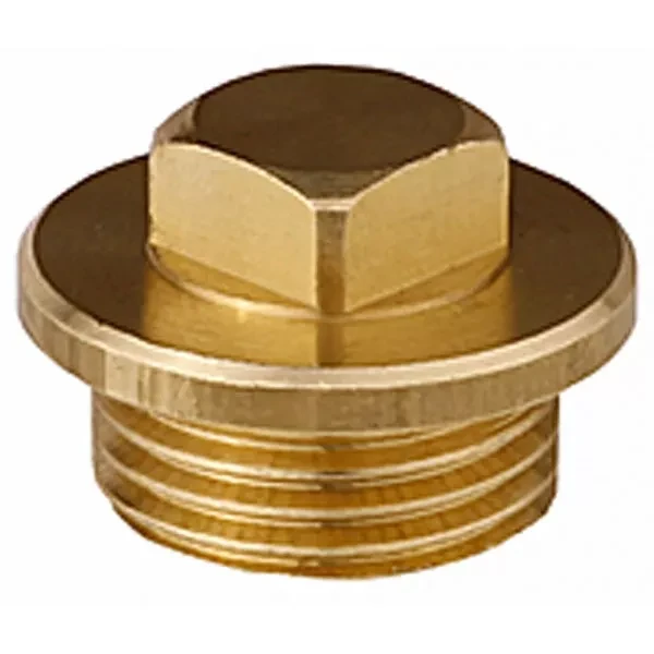 Заглушка GENERAL FITTINGS, 6-ти гранная головка с прижимной шайбой, никелированная латунь, наружная резьба, 1" 51099-1 купить в Челябинске