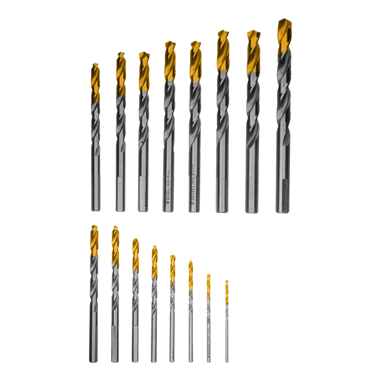 Набор сверл по металлу Denzel 723003, 1-10 мм, Р6М5-TiN, Golden Tip, 19 шт купить в Челябинске