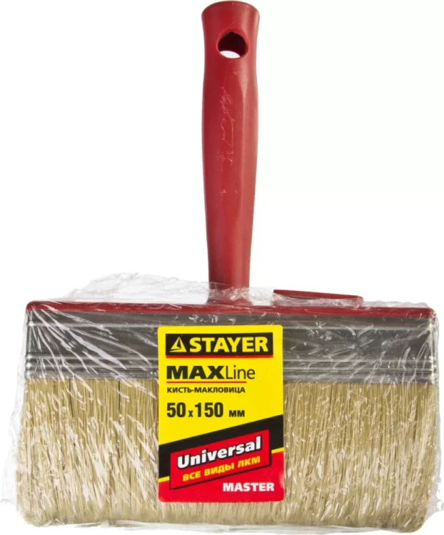 Макловица STAYER "MASTER" UNIVERSAL, светлая щетина, пластмассовый корпус, 5х15см 01824-15 купить в Челябинске