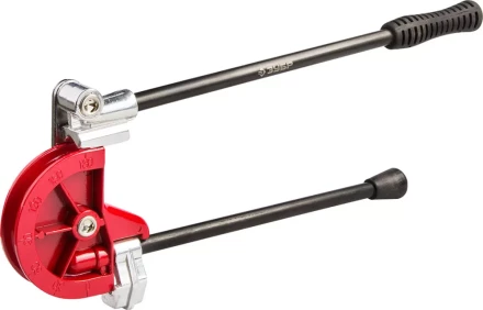 Трубогиб ЗУБР &quot;ЭКСПЕРТ&quot; для точной гибки труб из мягкой меди, алюминия, тонкостенной стали под углом до 180град,15мм 23524-15 купить в Челябинске