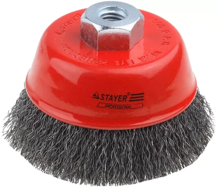 ЗУБР "ПРОФЕССИОНАЛ". Щетка чашечная для УШМ, витая стальная проволока 0,3мм, 100ммхМ14 35261-100_z02 купить в Челябинске