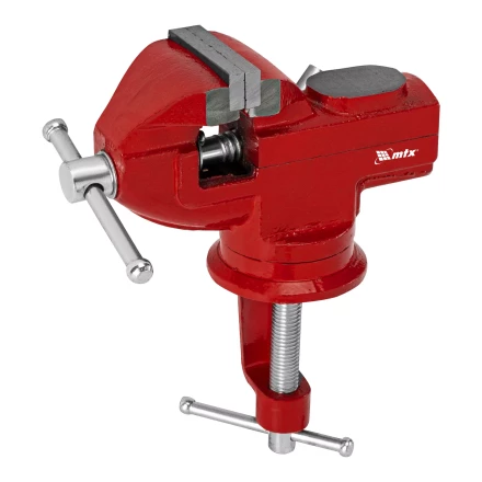 Тиски слесарные MTX 50 мм настольные поворотные c наковальней 18675 купить в Челябинске
