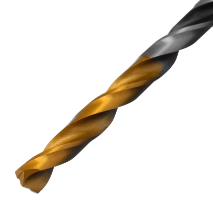 Сверло спиральное по металлу Denzel 4 x 75мм, Р6М5, Golden Tip, многогранная заточка 718272 купить в Челябинске