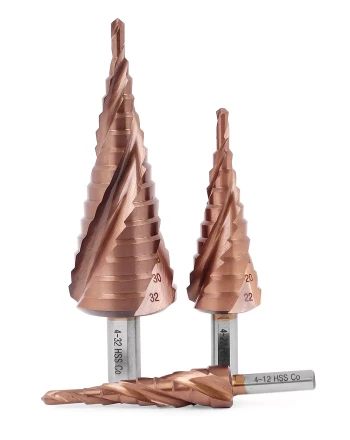 Ступенчатое сверло MESSER HSS CO  4-22х10 с кобальтовым покрытием и тремя спиральными канавками. купить в Челябинске