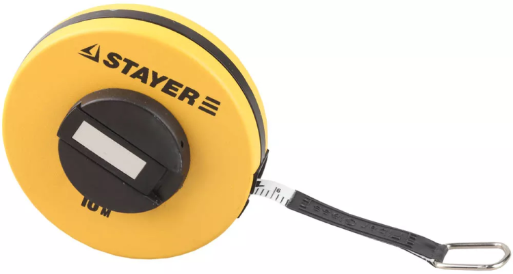 Мерная лента STAYER "STANDARD" фиберглассовая двусторонняя, 10м 34153-10 купить в Челябинске