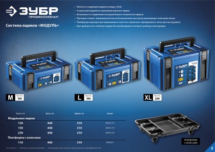 Ящики для инструмента МОДУЛЬ серия ПРОФЕССИОНАЛ купить в Челябинске