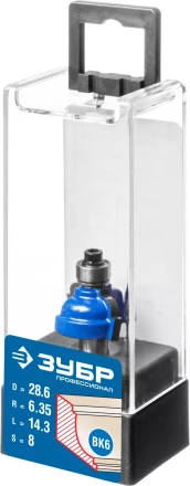 ЗУБР 28.6 x 16 мм, радиус 6.3 мм, фреза кромочная калевочная №7, Профессионал (28709-28.6) купить в Челябинске