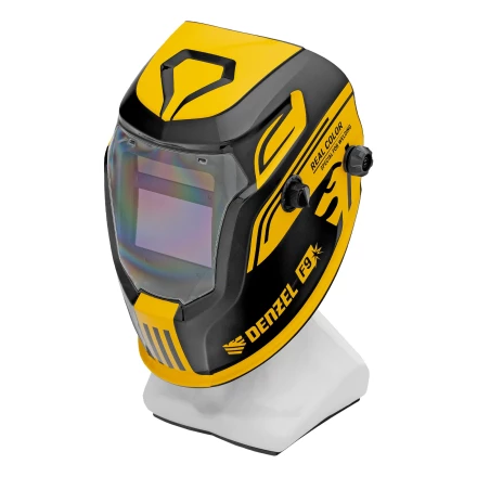 Щиток защитный лицевой (маска сварщика) F9, см. окно 100x60, Real Color, DIN 4-8/9-13// Denzel 89718 купить в Челябинске