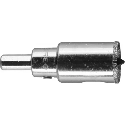 Коронка ЗУБР алмазная в сборе по кафелю, керамике с центрирующим сверлом и имбусовым ключом, зерно 60, 24мм 29850-24 купить в Челябинске