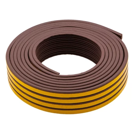 Уплотнитель резиновый, 12 м, профиль &quot;E&quot;, коричневый Сибртех 88912 купить в Челябинске