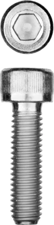 ЗУБР DIN 912, кл. пр. 8.8, М12 х 25 мм, цинк, 5 кг, винт с внутренним шестигранником, Профессионал (30318-12-025) купить в Челябинске