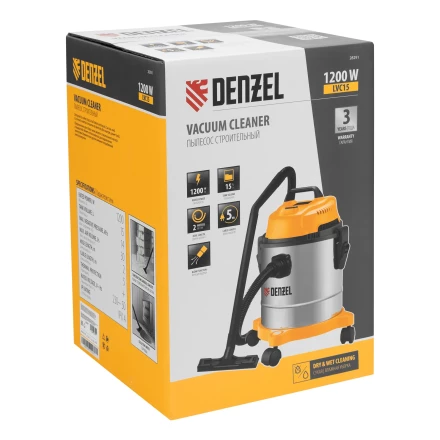 Пылесос строительный LVC15 Denzel 28291 купить в Челябинске