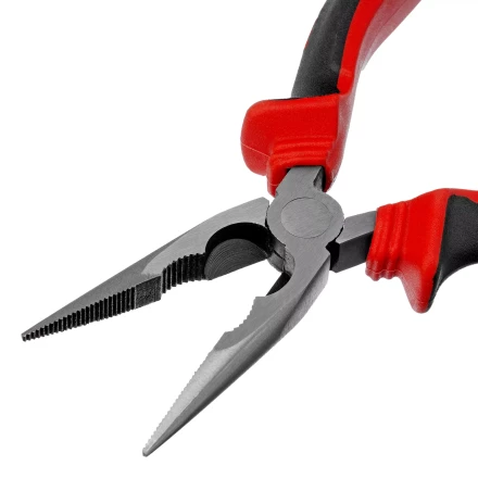 Длинногубцы прямые Matrix, 160 мм, хром-ванадий, двухкомпонентные рукоятки, 17309 купить в Челябинске