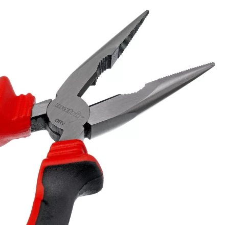 Длинногубцы прямые Matrix, 160 мм, хром-ванадий, двухкомпонентные рукоятки, 17309 купить в Челябинске