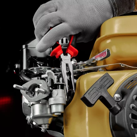 Длинногубцы прямые Matrix, 160 мм, хром-ванадий, двухкомпонентные рукоятки, 17309 купить в Челябинске