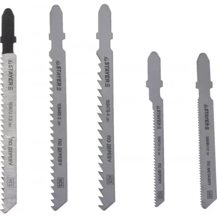 Набор STAYER &quot;STANDARD&quot; Полотна &quot;ХОББИ №1&quot; для эл. лобзика, по металлу, EU-хвост., 5шт 159488-H5_z01 купить в Челябинске